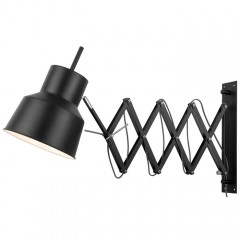 WALL LAMP ACCORDION BLACK IRON 